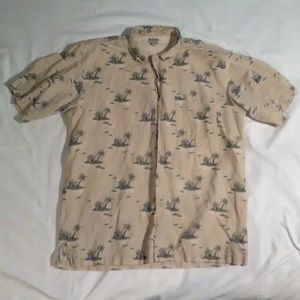 Bugle Boy Original men's short sleeve button up LG